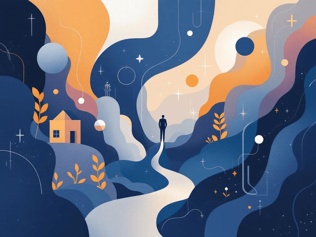 A professional abstract illustration representing the concept of The Privacy Mindset Shift in Privacy & Cybersecurity.Vi...