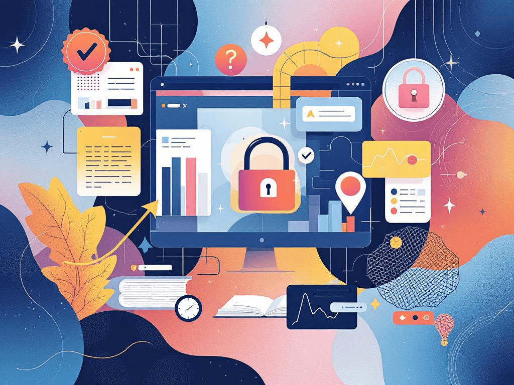 A professional abstract illustration representing the concept of Your Privacy Foundation in Privacy & Cybersecurity.Visu...
