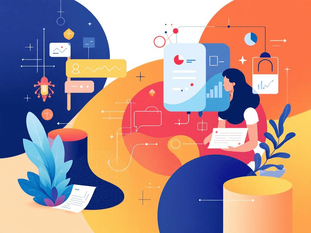 A professional abstract illustration representing the concept of Intelligent Categorization and Classification Systems in ...