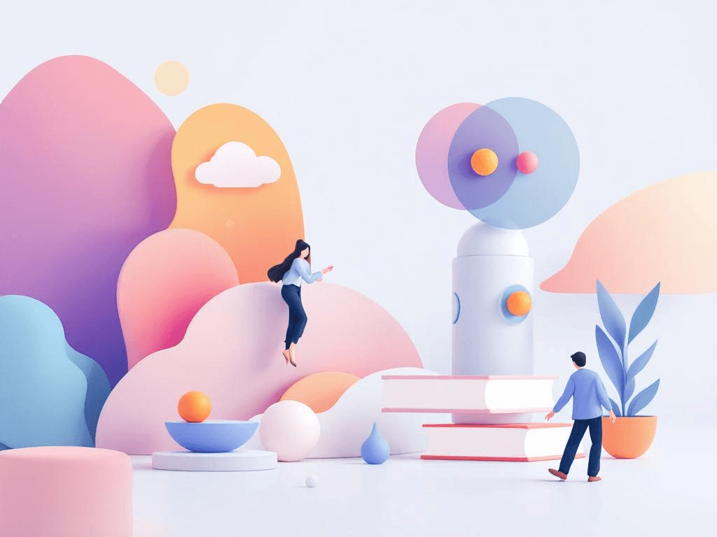 A professional abstract illustration representing the concept of Failure mode: reactive AI and the tab-switching tax in AI...