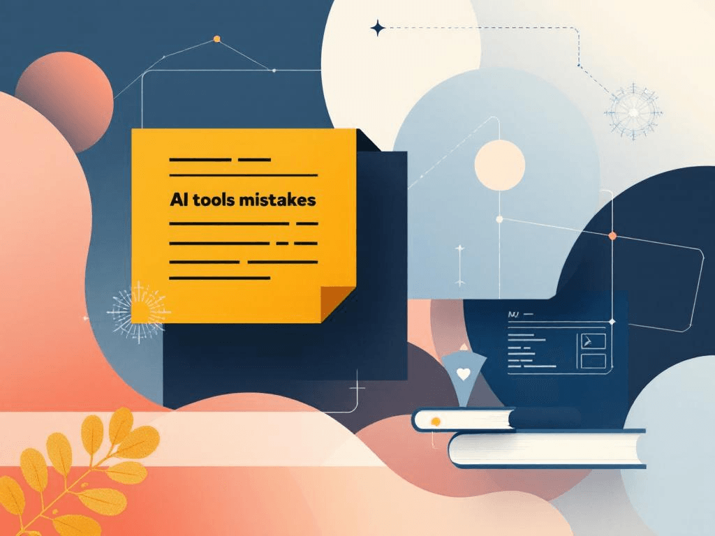 A professional abstract illustration representing the concept of When mistakes become professionally risky in AI Tools for...