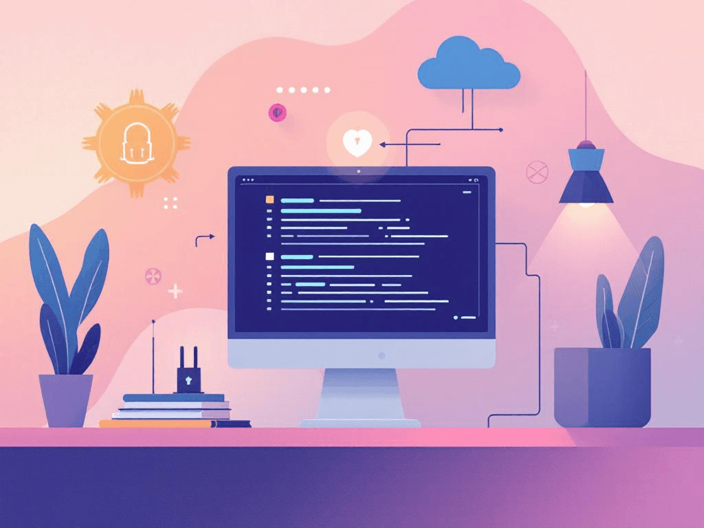 A professional abstract illustration representing the concept of Start at the Router: The Settings That Matter Most in Pri...